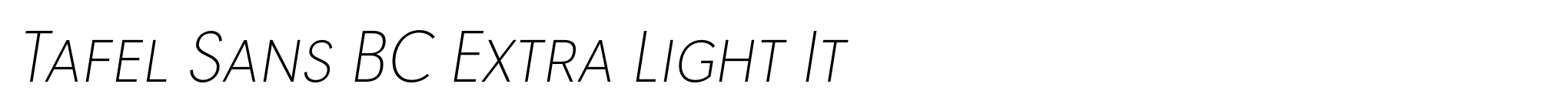 Tafel Sans BC Extra Light It image